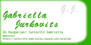 gabriella jurkovits business card